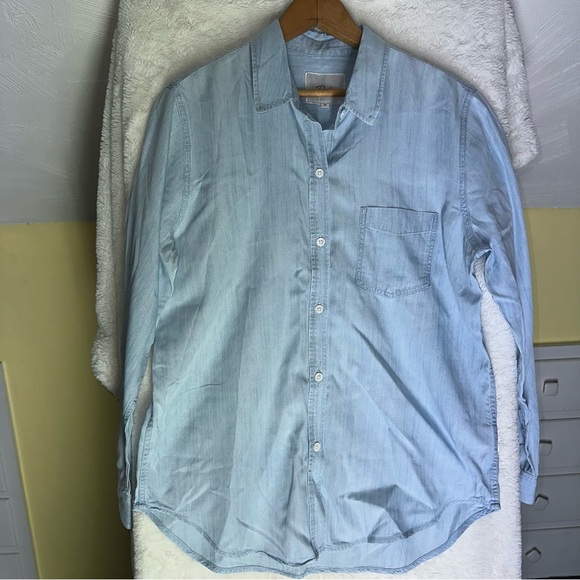 Rails Women's Ingrid Button Up Shirt Light Vintage Chambray Blue Medium Lyocell - Picture 6 of 14